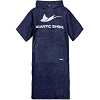 Los mejores  - Atlantic Shore | Surfponcho (Unisex) x Albornoz de algodón de Primera Calidad ➤ Azul Oscuro ➤ Long